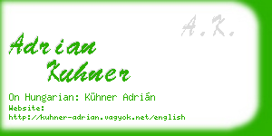 adrian kuhner business card